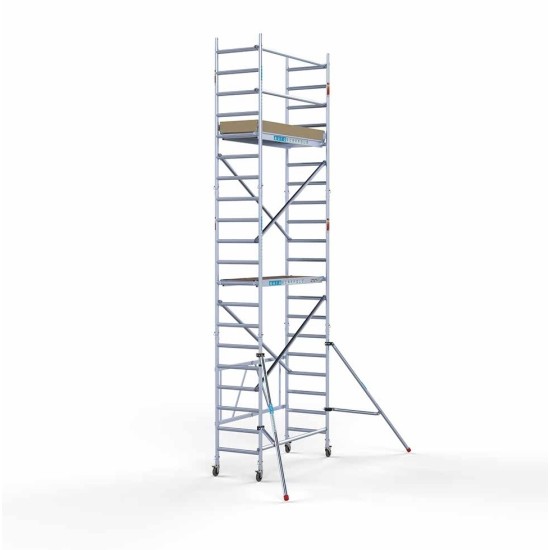 Andamio plegable de aluminio Compact 6,6 m altura de trabajo Andamio plegable de aluminio Compact 6,6 m altura de trabajo