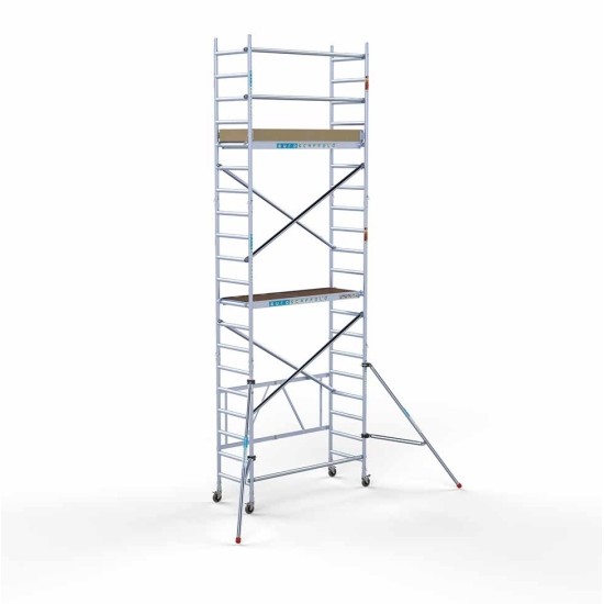 Andamio plegable de aluminio Compact 6,6 m altura de trabajo Andamio plegable de aluminio Compact 6,6 m altura de trabajo