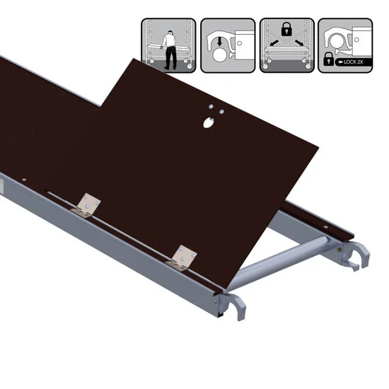 Plataforma con trampilla 400 cm