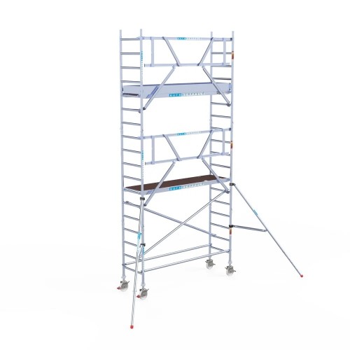 Алюминиевая башня 75х250 6,2 м рабочая высота* + складые ограждения с 1 стороны