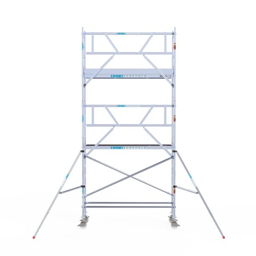 Алюминиевая башня 75х250 6,2 м рабочая высота* + складые ограждения с 1 стороны