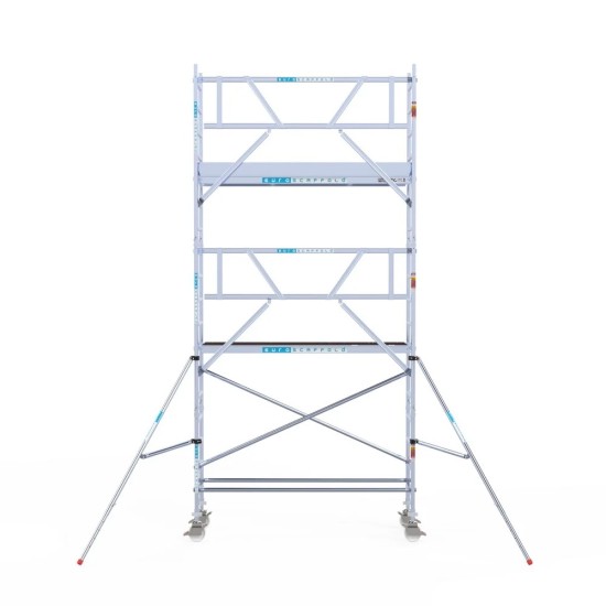 Torre con barandilla de 1 lado 75x250 6,2 m altura de trabajo Torre con barandilla de 1 lado 75x250 6,2 m altura de trabajo