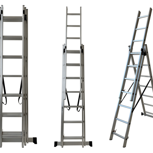 Escalera doméstica de tres tramos 9 peldaños