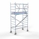 Torre con barandilla de 1 lado 90x190 4,2 m altura de trabajo Torre con barandilla de 1 lado 90x190 4,2 m altura de trabajo