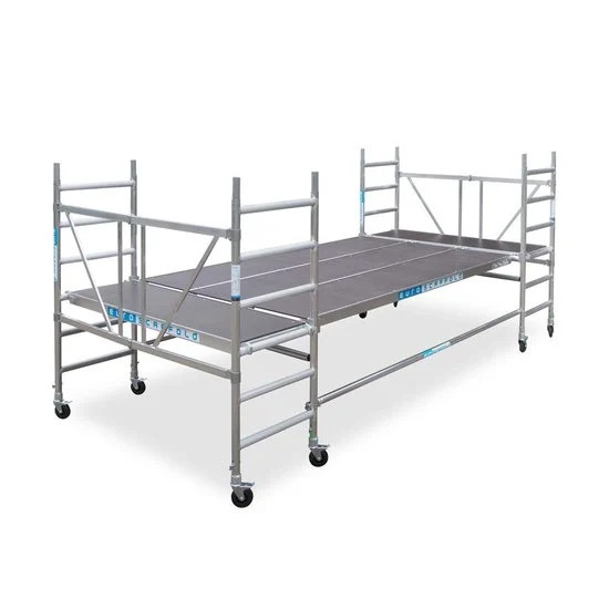 Andamios de aluminio multiplataforma plegables 190*400 cm, 6 peldaños Andamios de aluminio multiplataforma plegables 190*400 cm, 6 peldaños