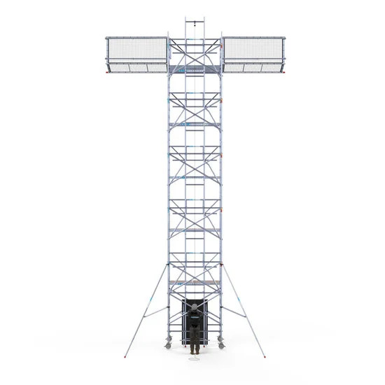 Andami d´alumini 135х250 12,2 m alçada de treball* amb elevador per a panells solars - Solarlift, Safeguard Andami d´alumini 135х250 12,2 m alçada de treball* amb elevador per a panells solars - Solarlift, Safeguard