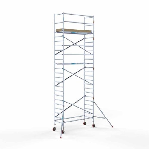 <p><strong>Información del producto:</strong></p><p>Esta torre de andamio con plataforma ligera de carbono tiene un ancho de90 cm, un largo de 250 cm y una altura de trabajo de 8,2 m. El andamiofácil de usar, hecho de alumini
