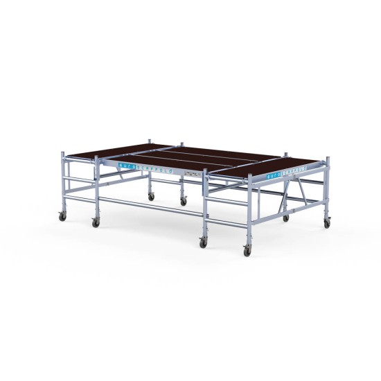 Andamios de aluminio multiplataforma plegables 190*340 cm, 3 peldaños