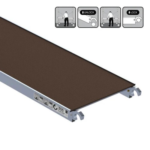 Plataforma sin trampilla 305x60 cm