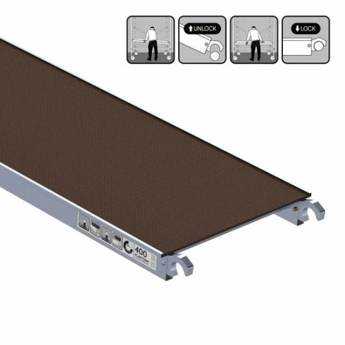 Plataforma sin trampilla 400x60 cm