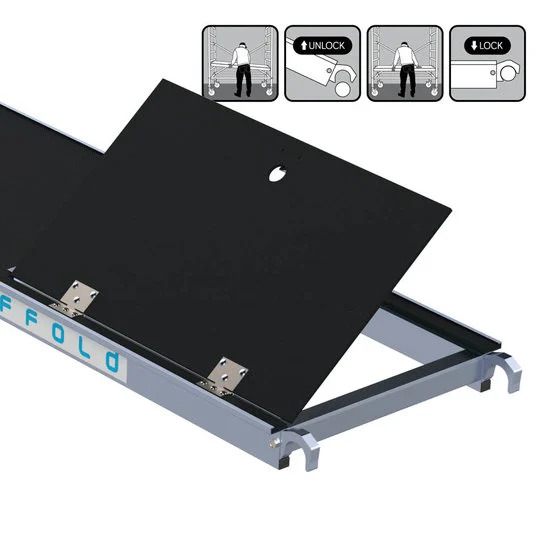 Plataforma de carbono con trampilla 250 cm. Plataforma de carbono con trampilla 250 cm.