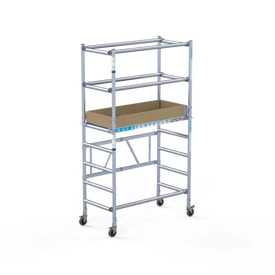 Andamio plegable de aluminio Compact 1+2 3,5 m altura de trabajo Andamio plegable de aluminio Compact 1+2 3,5 m altura de trabajo