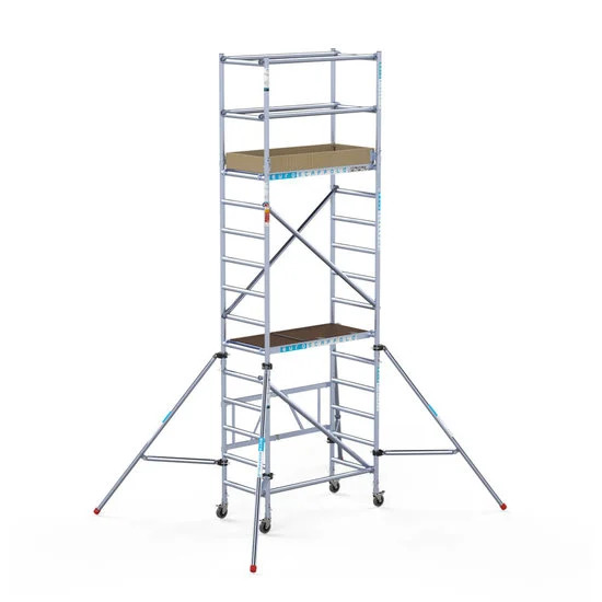 Andamio plegable de aluminio Compact 1+2+3 5,5 m altura de trabajo Andamio plegable de aluminio Compact 1+2+3 5,5 m altura de trabajo
