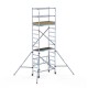 Andamio plegable de aluminio Compact 1+2+3 5,5 m altura de trabajo Andamio plegable de aluminio Compact 1+2+3 5,5 m altura de trabajo