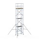 Andamio plegable de aluminio Compact 1+2+3+4 7,5 m altura de trabajo Andamio plegable de aluminio Compact 1+2+3+4 7,5 m altura de trabajo