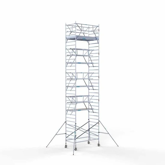 Torre 135x250 11,2 m altura de trabajo con barandilla de 2 lados Torre 135x250 11,2 m altura de trabajo con barandilla de 2 lados