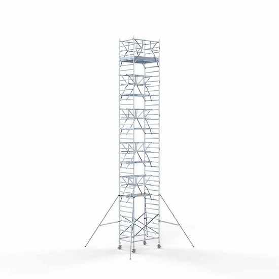 Torre 135x190 13,2 m altura de trabajo con barandilla de 2 lados Torre 135x190 13,2 m altura de trabajo con barandilla de 2 lados