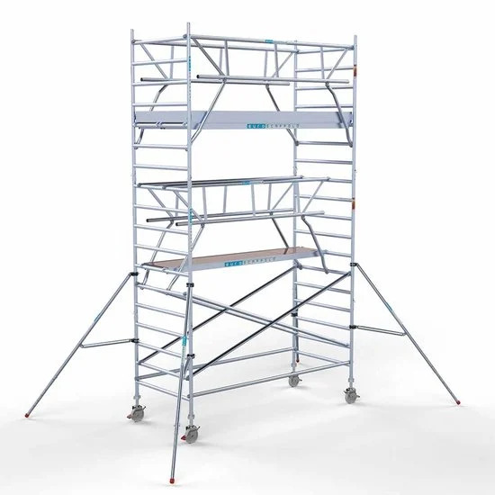 Torre 135x305 6,2 m altura de trabajo con barandilla de 2 lados Torre 135x305 6,2 m altura de trabajo con barandilla de 2 lados