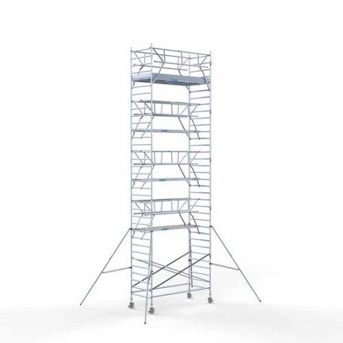 Алюминиевая башня 135х305 11,2 м рабочая высота с карбоновой платформой + складные ограждения с 2 сторон