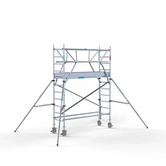 Torre con barandilla de 2 lados 75x250 4,2 m altura de trabajo con barandilla de 2 lados Torre con barandilla de 2 lados 75x250 4,2 m altura de trabajo con barandilla de 2 lados