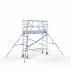 Torre con barandilla de 2 lados 75x250 4,2 m altura de trabajo con barandilla de 2 lados Torre con barandilla de 2 lados 75x250 4,2 m altura de trabajo con barandilla de 2 lados