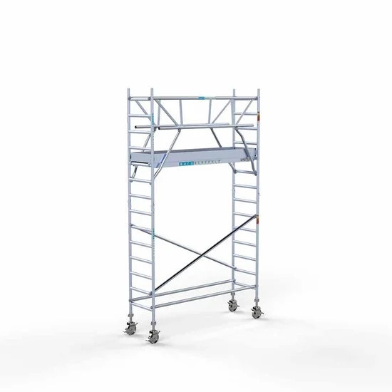 Torre con barandilla de 2 lados 75x250 5,2 m altura de trabajo con barandilla de 2 lados Torre con barandilla de 2 lados 75x250 5,2 m altura de trabajo con barandilla de 2 lados