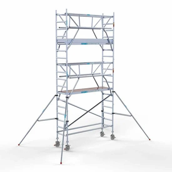 Torre con barandilla de 2 lados 75x250 6,2 m altura de trabajo con barandilla de 2 lados Torre con barandilla de 2 lados 75x250 6,2 m altura de trabajo con barandilla de 2 lados