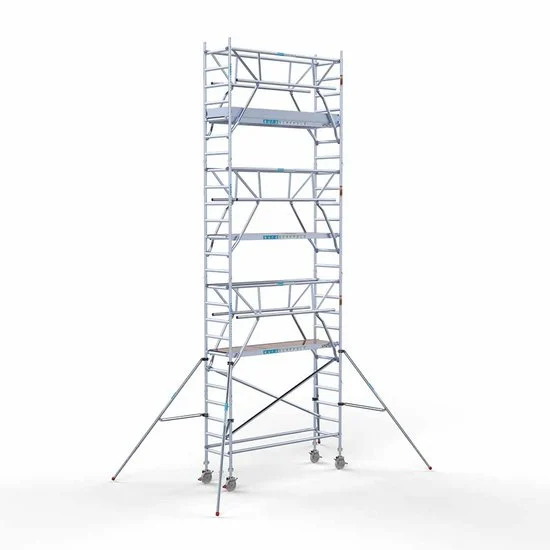 Torre con barandilla de 2 lados 75x250 8,2 m altura de trabajo con barandilla de 2 lados Torre con barandilla de 2 lados 75x250 8,2 m altura de trabajo con barandilla de 2 lados