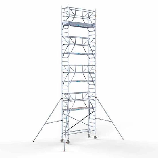 Torre con barandilla de 2 lados 75x250 10,2 m altura de trabajo con barandilla de 2 lados Torre con barandilla de 2 lados 75x250 10,2 m altura de trabajo con barandilla de 2 lados