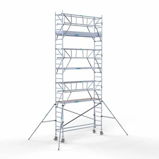 Torre con barandilla de 2 lados 75x305 8,2 m altura de trabajo con barandilla de 2 lados Torre con barandilla de 2 lados 75x305 8,2 m altura de trabajo con barandilla de 2 lados