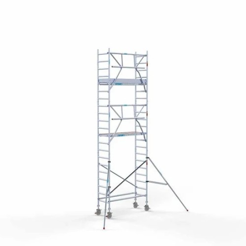 Алюминиевая башня 75х190 7,2 м рабочая высота* с карбоновой платформой + складые ограждения с 1 стороны