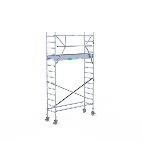 Алюминиевая башня 75х250 7,2 м рабочая высота* + складые ограждения с 1 стороны