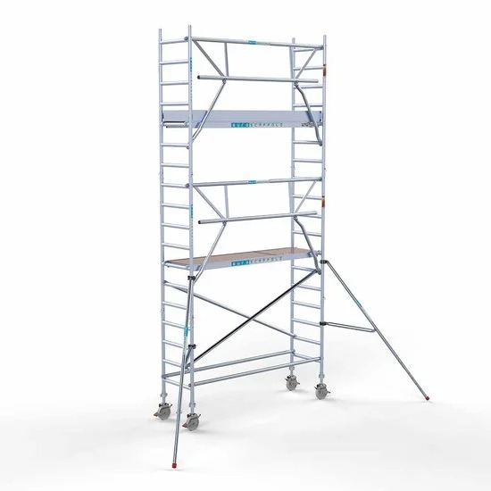Torre con barandilla de 1 lado 75x250 8,2 m altura de trabajo Torre con barandilla de 1 lado 75x250 8,2 m altura de trabajo