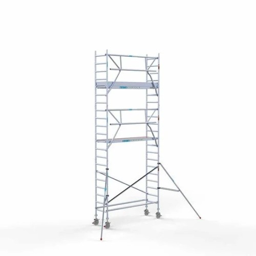 Алюминиевая башня 75х250 7,2 м рабочая высота* с карбоновой платформой + складые ограждения с 1 стороны