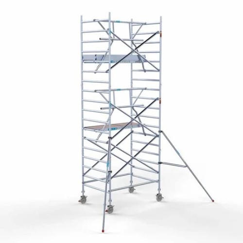 Алюминиевая башня 135х190 6,2 м рабочая высота с карбоновой платформой + складые ограждения с 1 стороны