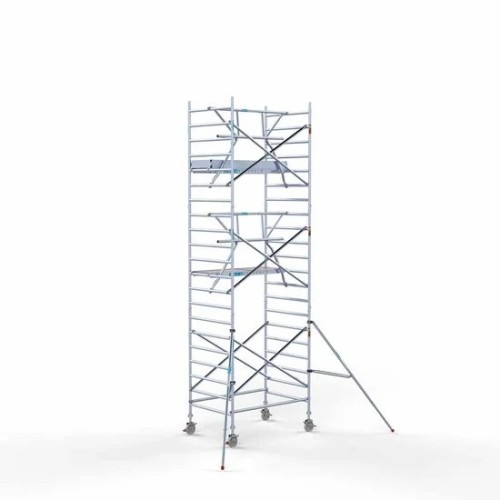 Алюминиевая башня 135х190 7,2 м рабочая высота с карбоновой платформой + складые ограждения с 1 стороны