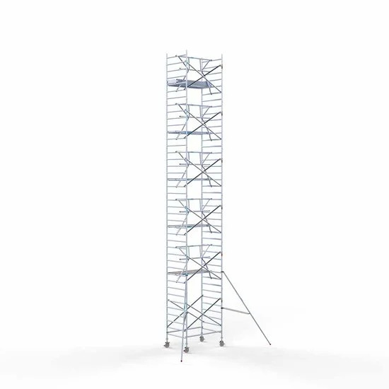 Torre 135x190 13,2 m altura de trabajo con barandilla de 1 lado Torre 135x190 13,2 m altura de trabajo con barandilla de 1 lado