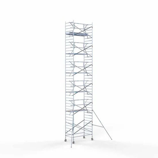 Torre 135x250 13,2 m altura de trabajo con barandilla de 1 lado Torre 135x250 13,2 m altura de trabajo con barandilla de 1 lado