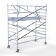 Aluminum scaffolding tower 135х305 4,2m working height* with carbon platform and guardrail on one side Aluminum scaffolding tower 135х305 4,2m working height* with carbon platform and guardrail on one side