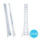 Escalera de dos tramos 2x16 + ruedas fachada Escalera de dos tramos 2x16 + ruedas fachada