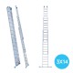 Escalera de tres tramos 3x14 + ruedas fachada Escalera de tres tramos 3x14 + ruedas fachada