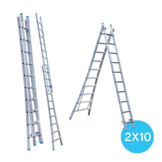 Escalera de dos tramos 2x10 peldaños Escalera de dos tramos 2x10 peldaños
