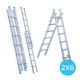 Escalera de dos tramos 2x6 peldaños Escalera de dos tramos 2x6 peldaños