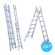 Escalera de dos tramos 2x7 peldaños Escalera de dos tramos 2x7 peldaños