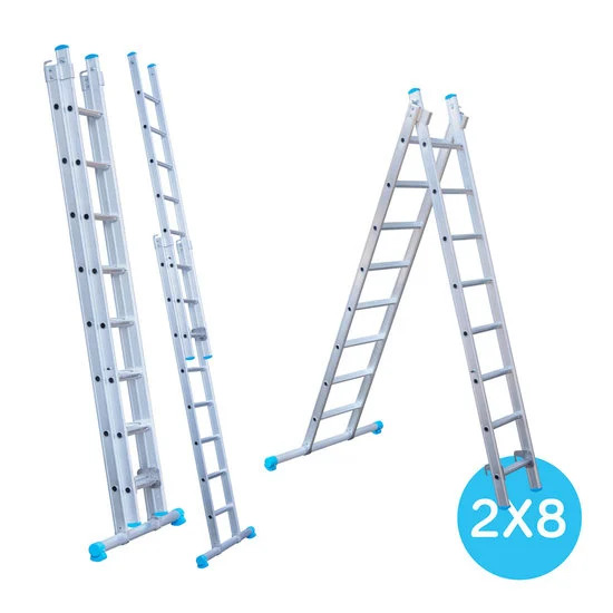Escalera de dos tramos 2x8 Escalera de dos tramos 2x8