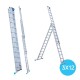 Escalera de tres tramos 3x12 + ruedas fachada Escalera de tres tramos 3x12 + ruedas fachada