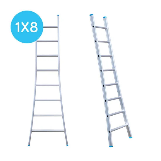 Escalera ancha de un tramo de 8 peldaños Escalera ancha de un tramo de 8 peldaños