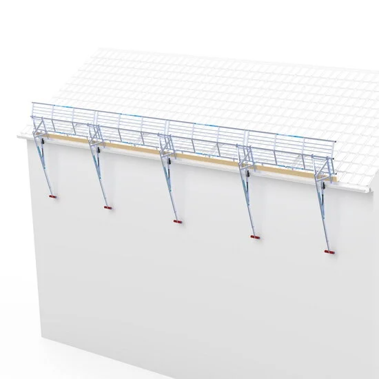 Safety Guard Systems protección de bordes de tejado 12 metros Safety Guard Systems protección de bordes de tejado 12 metros