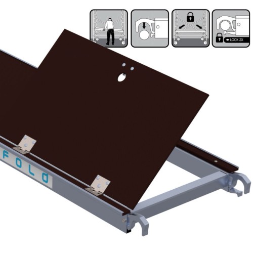 Plataforma con trampilla 140x60 cm