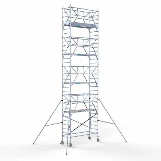 Torre con barandilla de 2 lados 90x250 10,2 m altura de trabajo con barandilla de 2 lados